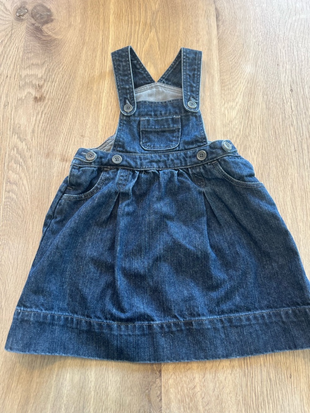 Jacadi Dark Blue Denim Overall Skirt
